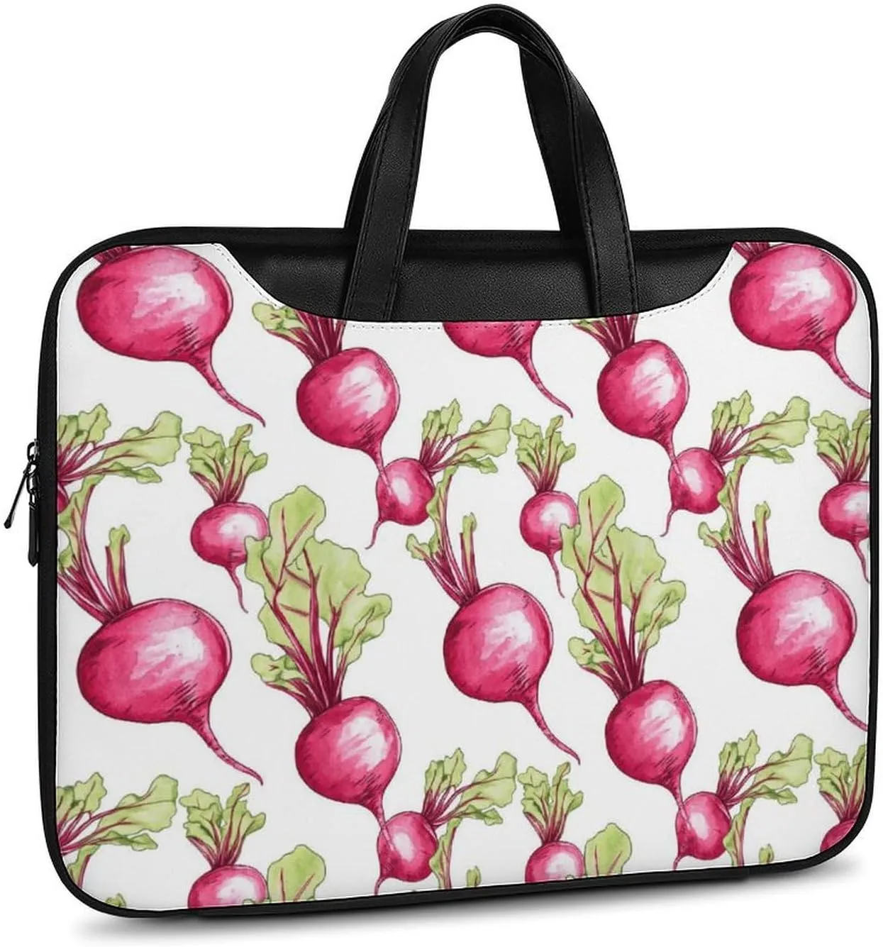 Fresh Beetroot Beets Leather Bag Laptop Case Slim Water Resistant Computer Bags with Handle Briefcase for Work