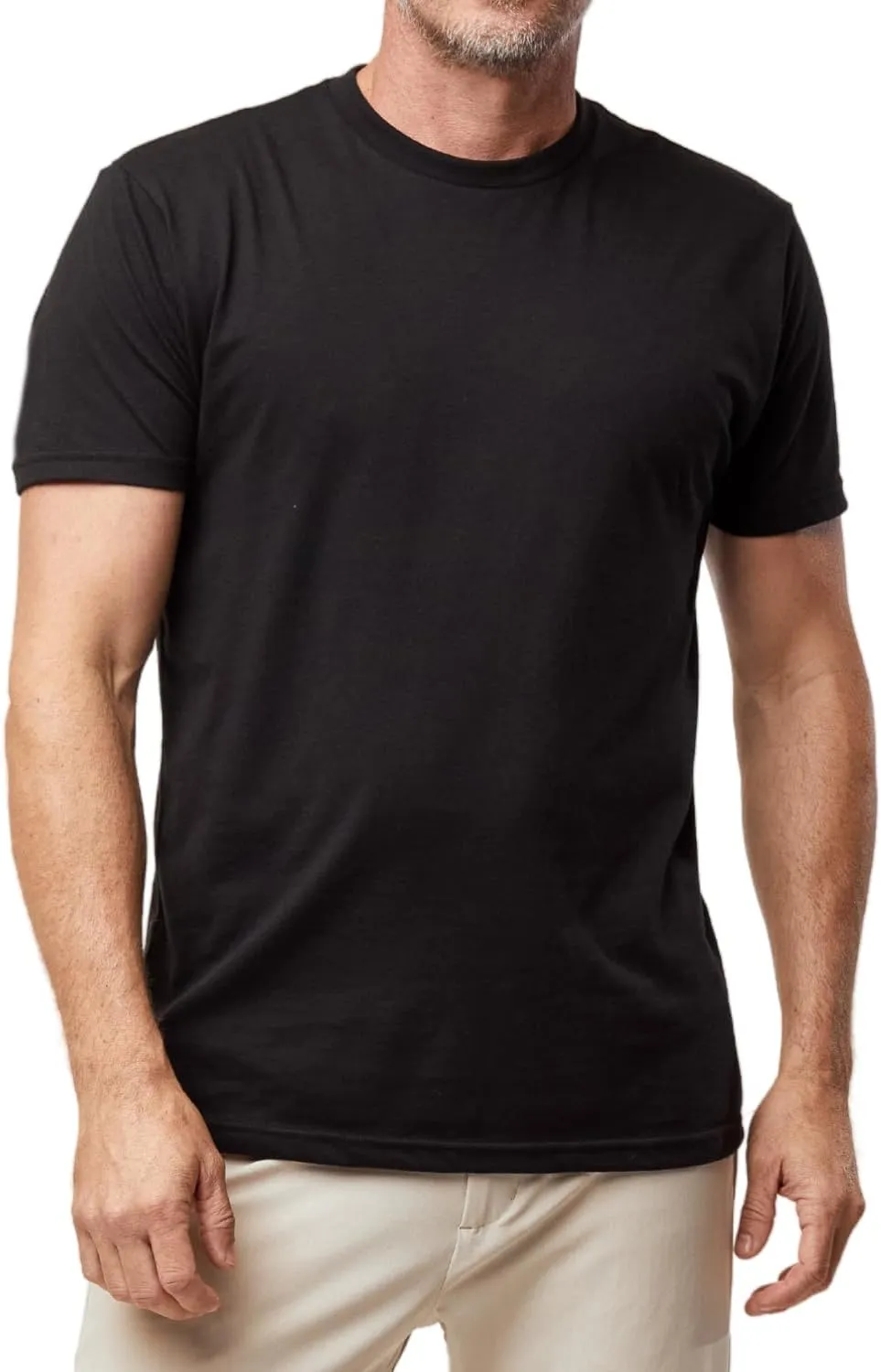 Fresh Clean Threads Crew Neck T-Shirt - Pre Shrunk Soft Fitted Premium Tee - Mens T- Cotton Poly