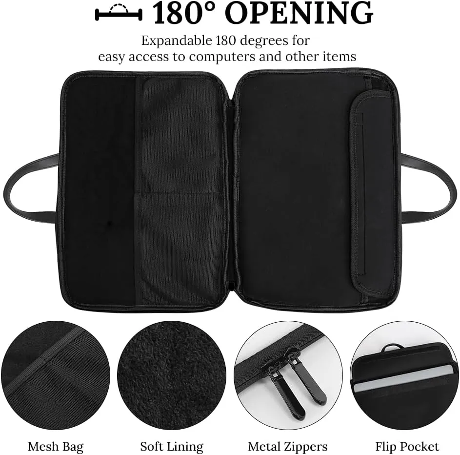Fresh Cucumber Slices Flowers Leather Bag Laptop Case Slim Water Resistant Computer Bags with Handle Briefcase for Work