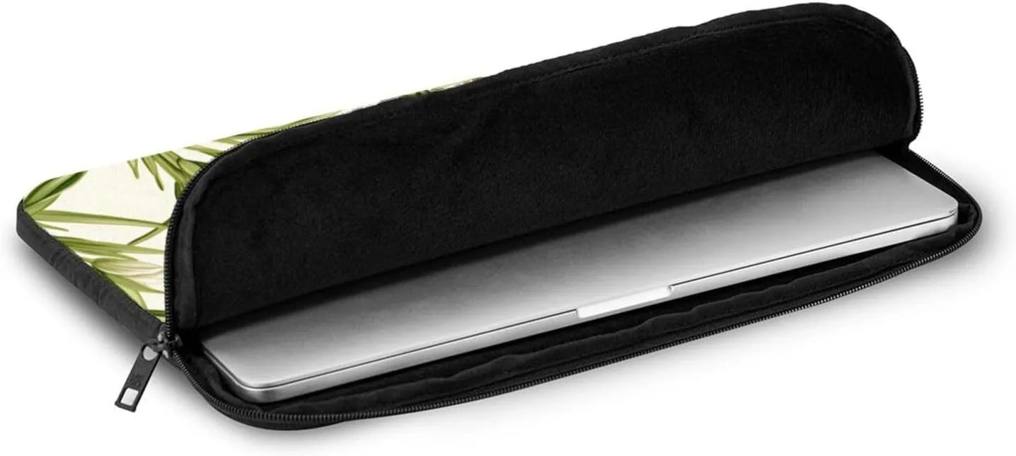 Fresh Green Plants Laptop Sleeve Case 15 Inch Suitable for Notebook Computer Tablet Traveling Carrying Simple Case