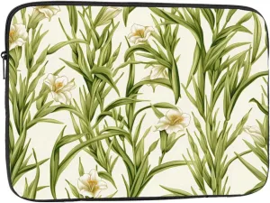 Fresh Green Plants Laptop Sleeve Case 15 Inch Suitable for Notebook Computer Tablet Traveling Carrying Simple Case