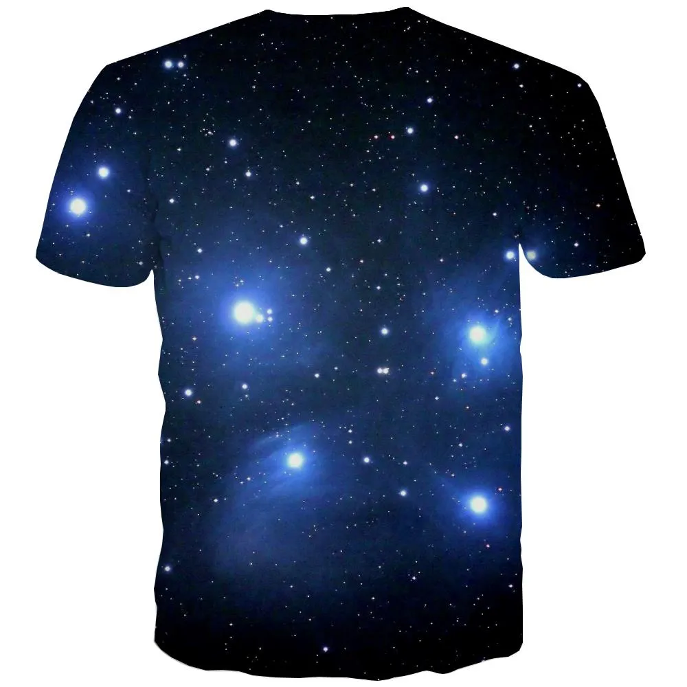 Galaxy T-shirt Men Planet T-shirts 3d Starry Sky Tshirt Printed Colorful T-shirts Graphic Harajuku Tshirts Cool