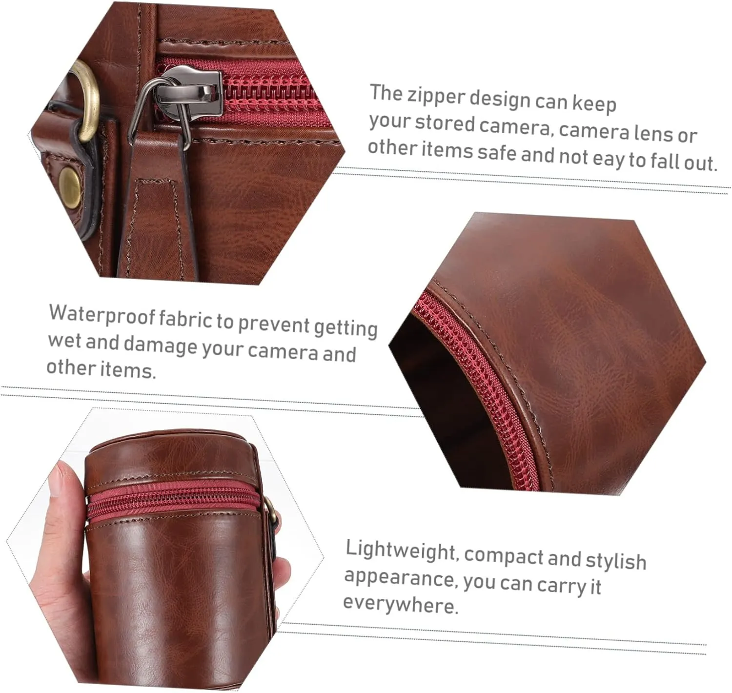 Gatuida Camera Lens Bag Waterproof and Shockproof Dslr Case for Lens Pouch Bag Storage