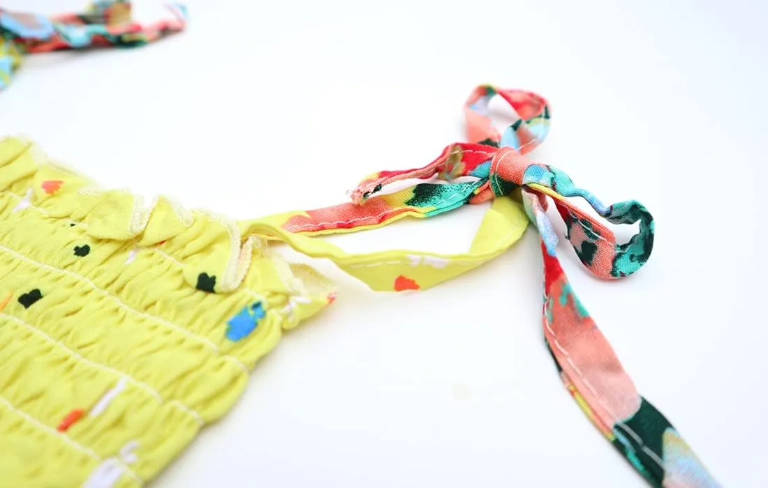 Girls Bohemian Dresses Floral Sleeveless Rainbow Beach Sundress with Necklace 2-12T