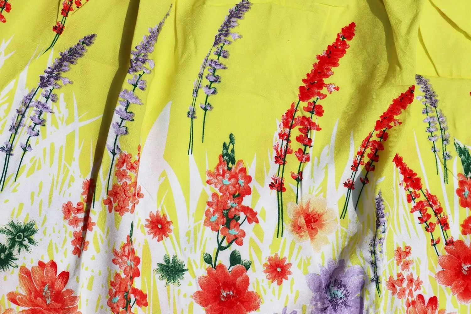 Girls Bohemian Dresses Floral Sleeveless Rainbow Beach Sundress with Necklace 2-12T