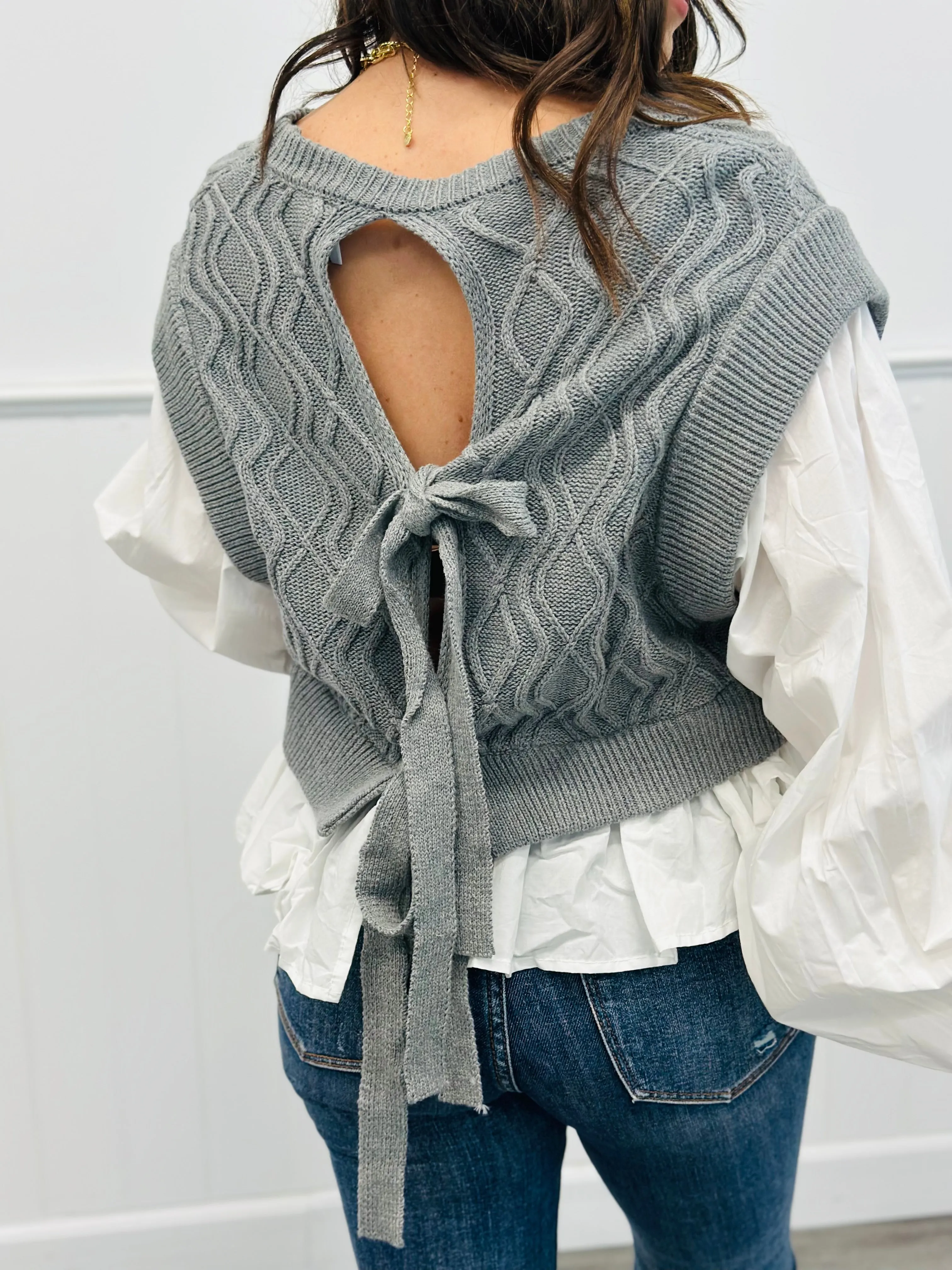 Grey Layered Love Top (Reg)