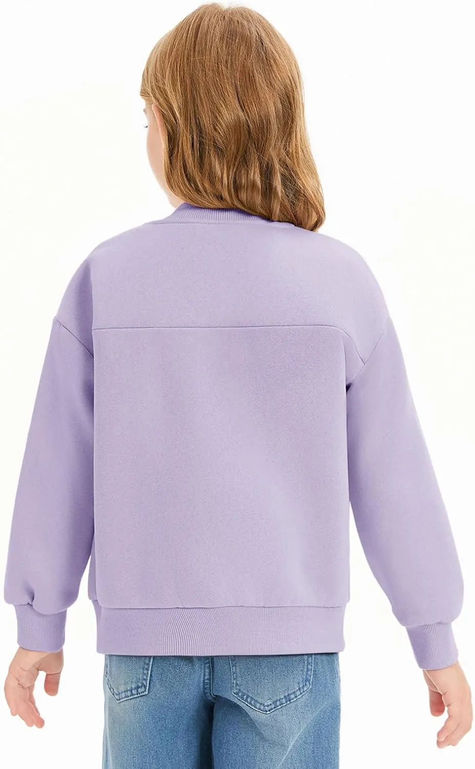 Haloumoning Girls Zip Up Jackets Kids Fall Long Sleeve Sweatshirts Outerwear with Pockets 5-14 years