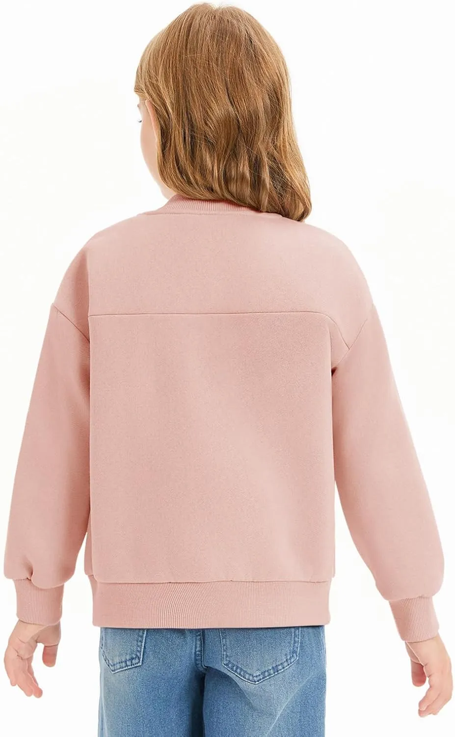 Haloumoning Girls Zip Up Jackets Kids Fall Long Sleeve Sweatshirts Outerwear with Pockets 5-14 years