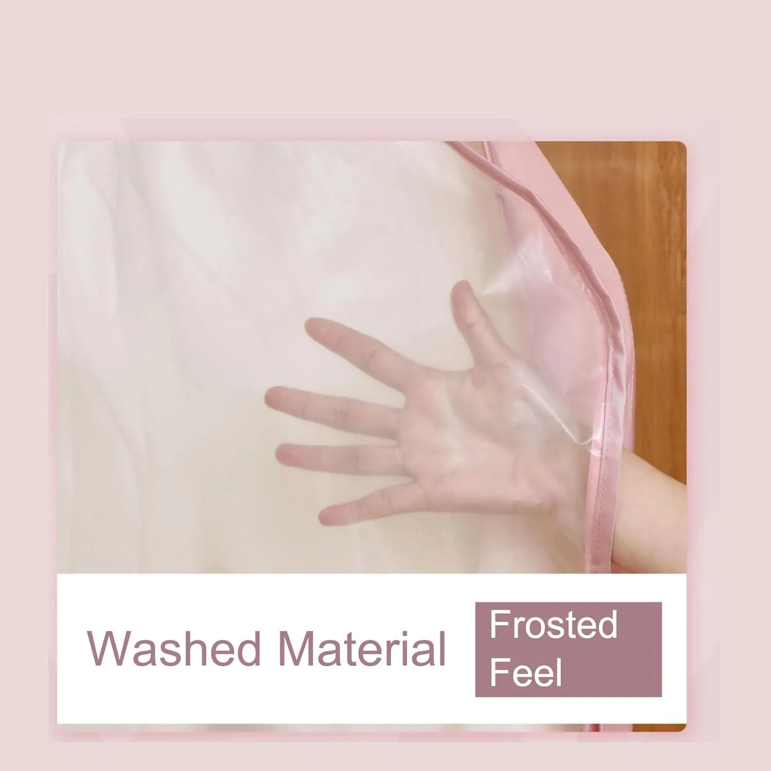 Hanging Garment Bag Breathable Clothes Cover Mothproof with Zipper Dress Storage Bag Reusable Suitable for Skirt Pants Shirt(Brown,110x60x12cm/43x24x5in)