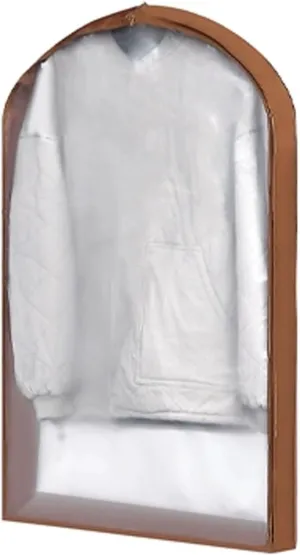 Hanging Garment Bag Breathable Clothes Cover Mothproof with Zipper Dress Storage Bag Reusable Suitable for Skirt Pants Shirt(Brown,110x60x12cm/43x24x5in)