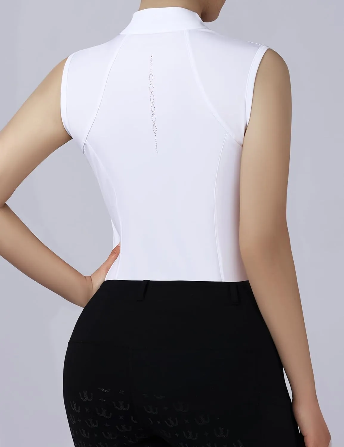 Harrison Howard Equestrian Shirts for Women Sleeveless Horse Riding Lightweight Quick-Dry Riding Shirts for Women