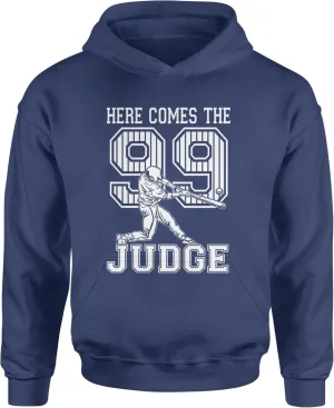Here Comes The Judge 99 NY Baseball Youth-Sized Hoodie, Soft Fleece, Graphic Design