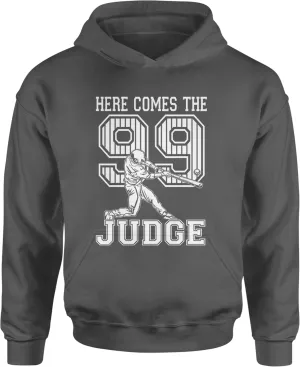 Here Comes The Judge 99 NY Baseball Youth-Sized Hoodie, Soft Fleece, Graphic Design