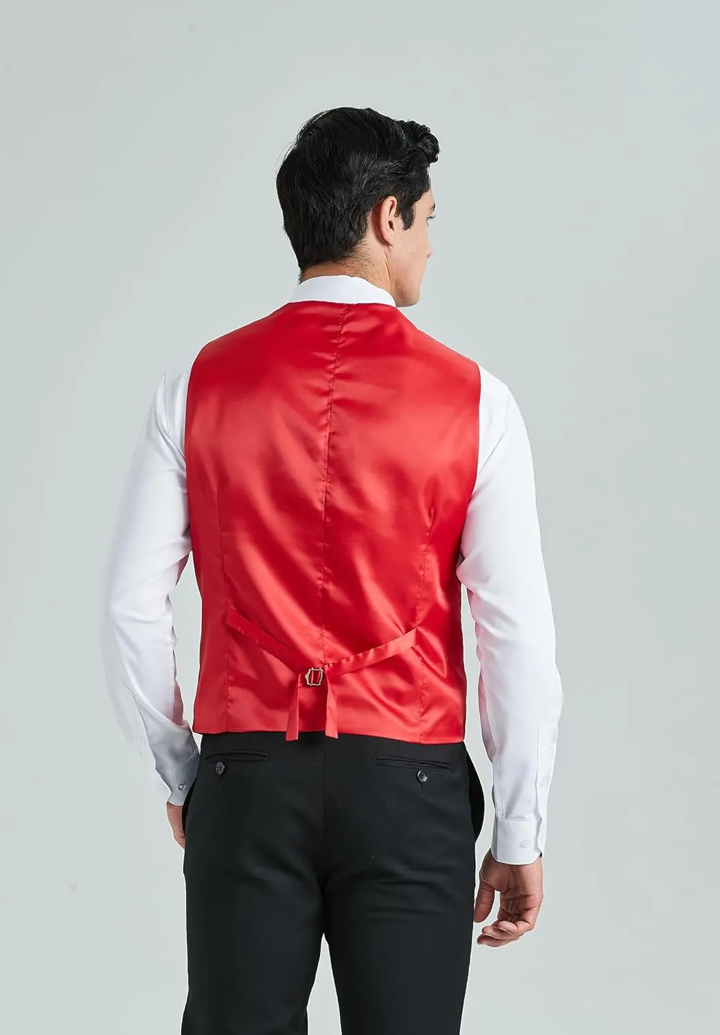 HISDERN Mens Suit Vest Business Formal Dress Vests for Men Solid Color Casual Wedding Tuxedo Party Waistcoat