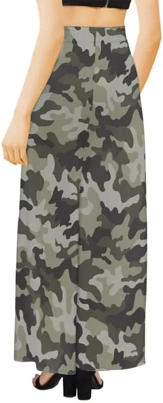 Irisjudy Women Casual High Waisted Palazzo Pants Van Gogh Art, Boho Peacock Comfy Wide Leg Pants Soft Pjs for Women Oversized