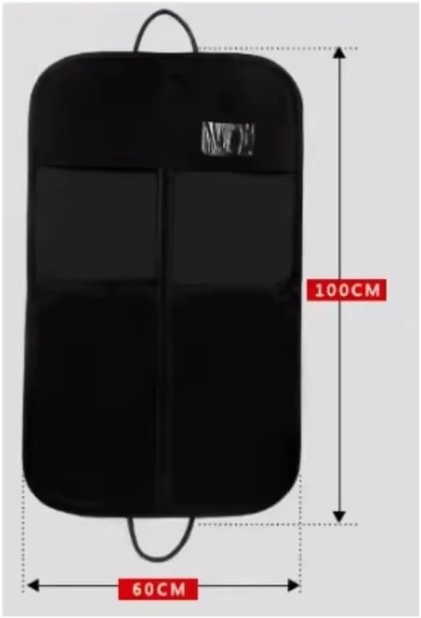 IRYZE Garment Bag for Travel, 40"" Garment Bags Heavy Duty Suit Bags Foldable Dress Bag For Hanging Clothes Storage Suit Luggage Bag, 60*100cm, Black