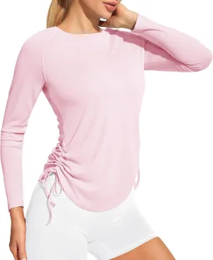 IUGA Rash Guard for Women UPF 50  Long Sleeve Sun Shirts Swim Shirts for Women Lightweight UV Protection Shirts Hiking Tops