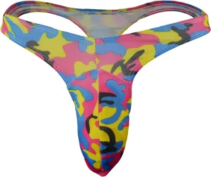 JEShifangjiusu Men'S Underwear Sexy Breathable Bikini Briefs Low Rise Underpants G-String Fashion Print Bulge Pouch Undies