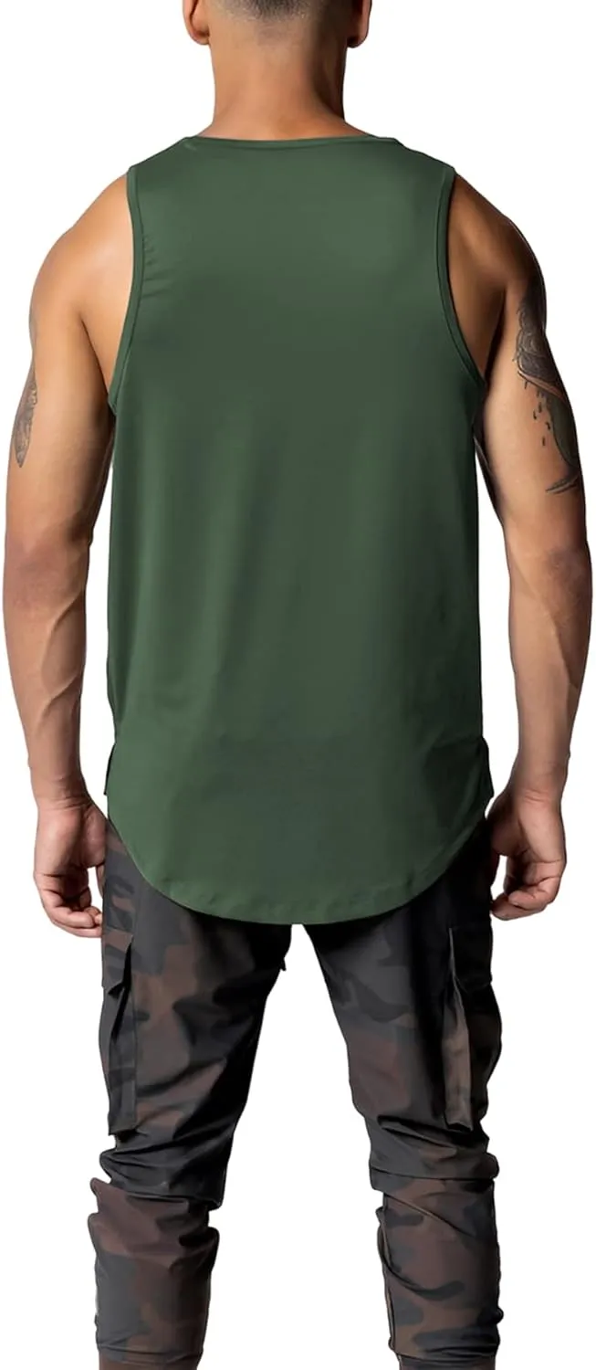 JIHUILAI 3 Pack Men's Athletic Quick Dry Workout Sport Muscle Tees Soft Bodybuilding Gym Jogging Tank Tops Sleeveless Shirts