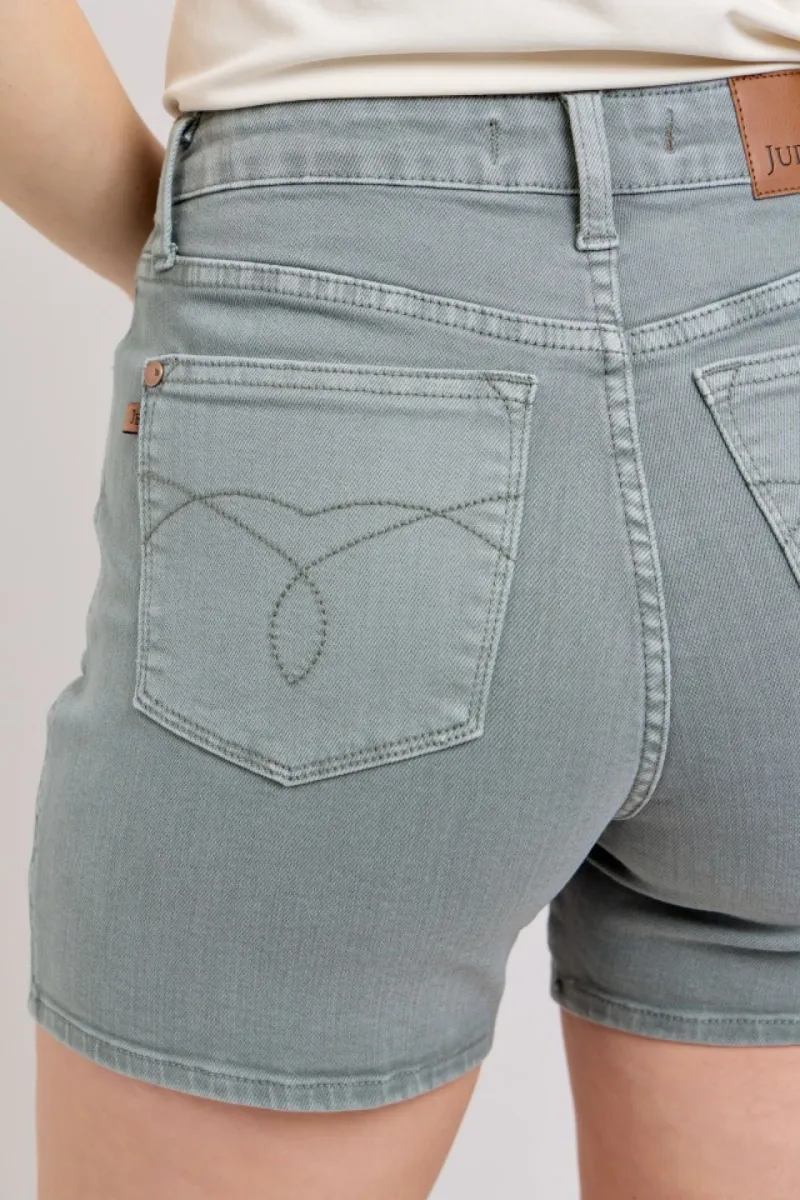 Judy Blue Stone Blue Dyed Shorts