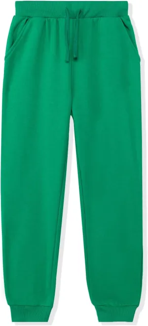 Kid Nation Kids Unisex Soft Brushed Fleece Casual Pull On Jogger Sweatpants with Pockets for Boys or Girls