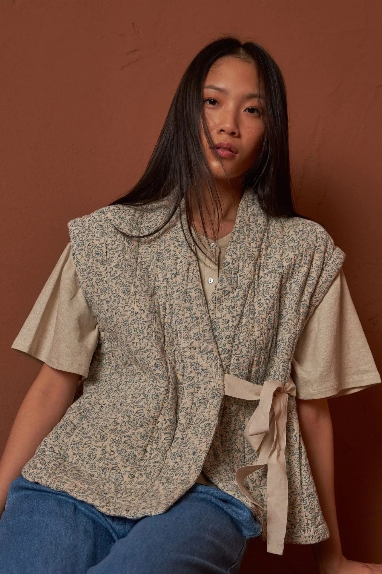 Kimono Vest Drawstring