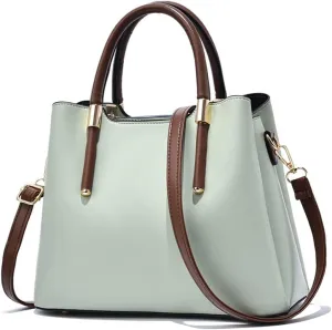 Large Green Crossbody Bag - Fashionable Leather Satchel Handbag for Women - Versatile Tote Purse with Top Handle