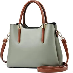 Large Green Crossbody Bag - Fashionable Leather Satchel Handbag for Women - Versatile Tote Purse with Top Handle
