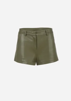 Leather Low Waist Shorts