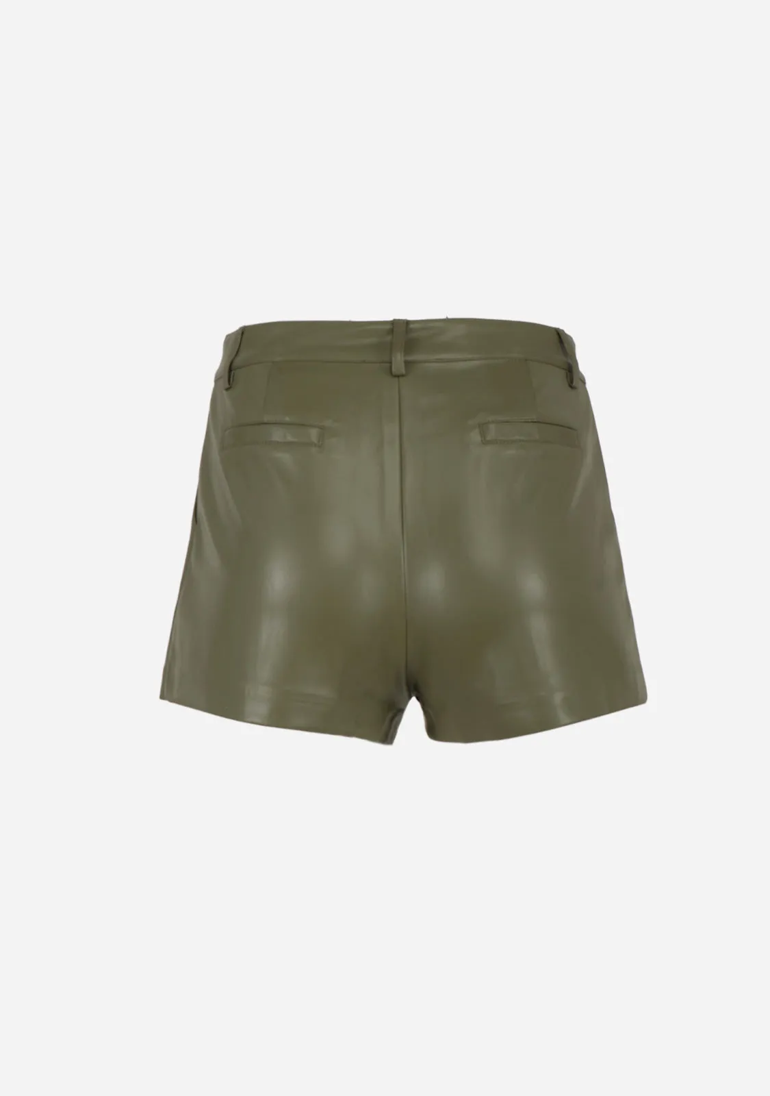 Leather Low Waist Shorts
