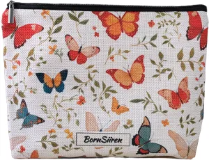 Makeup Bag Colorful Butterfly Cosmetic Bag for Women Coquette Aesthetic Toiletry Bag Pouch Organizer Travel Accessories Storage with Lining