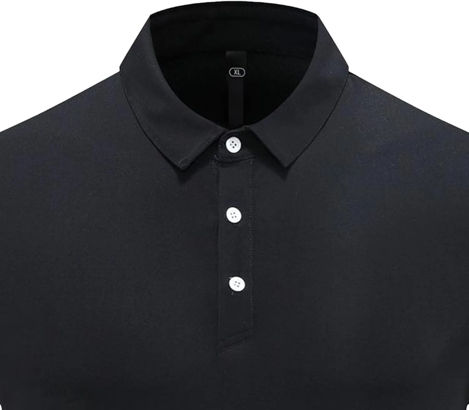 Men Polo Shirts Short Sleeve Casual Basic Button Down Lapel Tees Tops Solid Color Athletic Slim Fit Golf Shirts