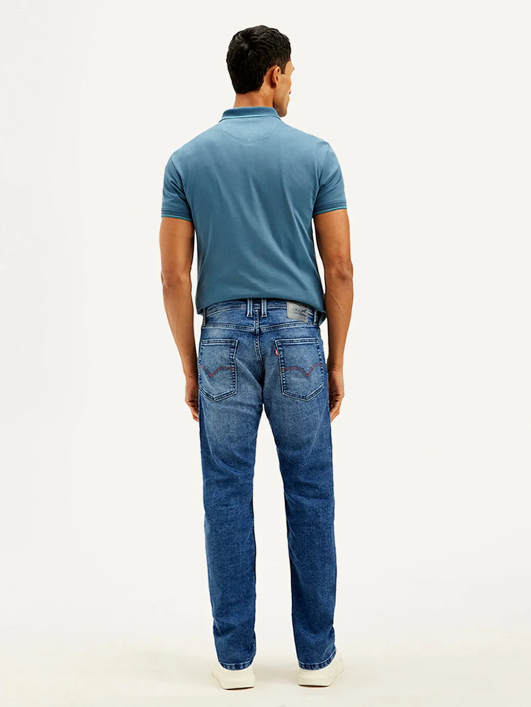 Men's 555 Relaxed Straight Fit Blue Jeans