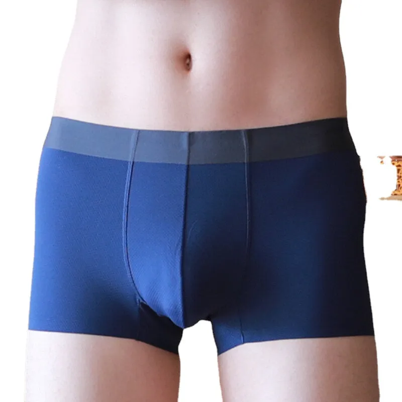 Mens Ice Silk Hive Mesh Sports Thin Section Breathable Boxer Briefs Panties Underwear