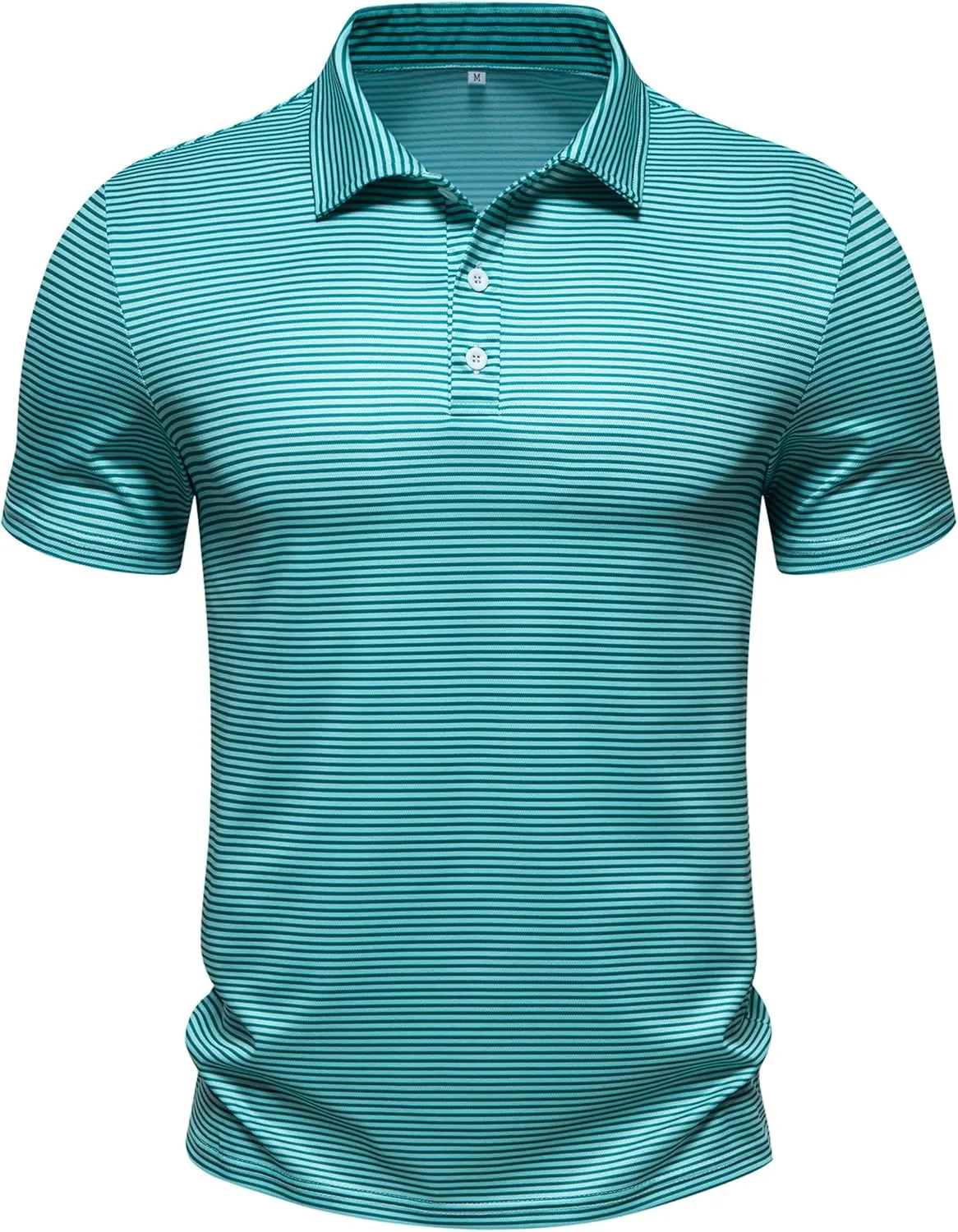 Men's Polo Shirts Summer Short Sleeve Golf Shirt for Men 3 Button Collar T-Shirt Dry Fit Casual Work Athletic Tee Shirts
