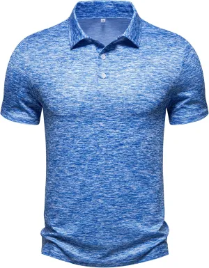 Men's Polo Shirts Summer Short Sleeve Golf Shirt for Men 3 Button Collar T-Shirt Dry Fit Casual Work Athletic Tee Shirts