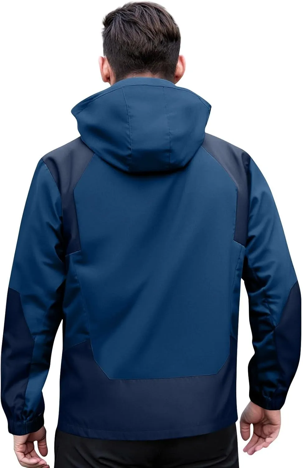 Mens Rain Jacket Lightweight Waterproof Rain Coats Poncho Sun Protective Outdoor Jacket with Hooded