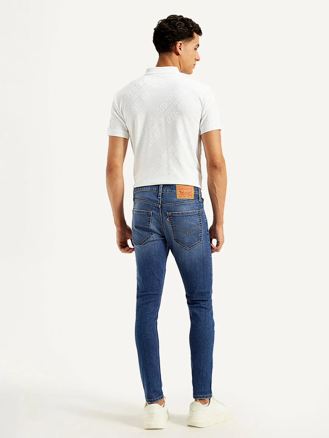 Men's Skinny Tapered Blue Jeans