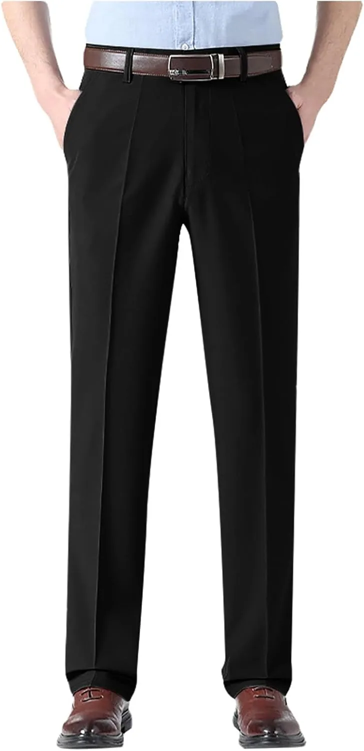 Mens Summer Golf Pants with Pockets Stretch Lightweight Quick Dry Breathable Trousers Casual Work Dress Pants for Men