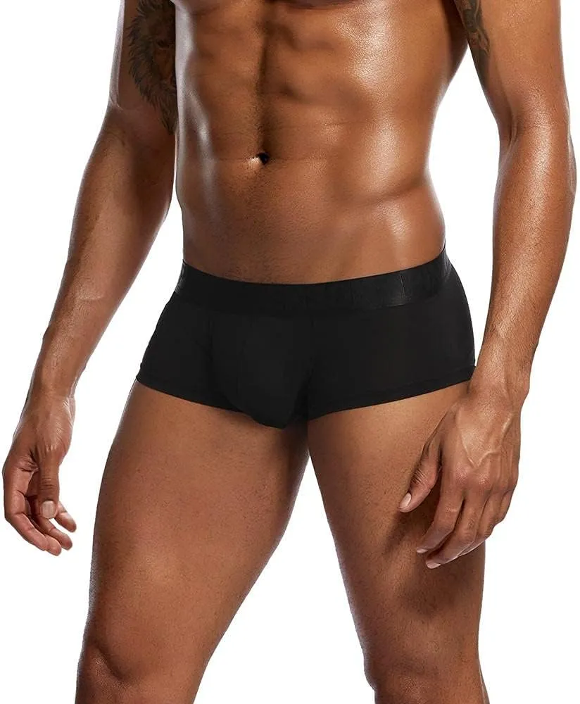 Mens Underwear with Pouch Men's Underwear Soft Viscose Boxer Briefs, Tagless Mens Boxer Briefs with Pouch Underpants