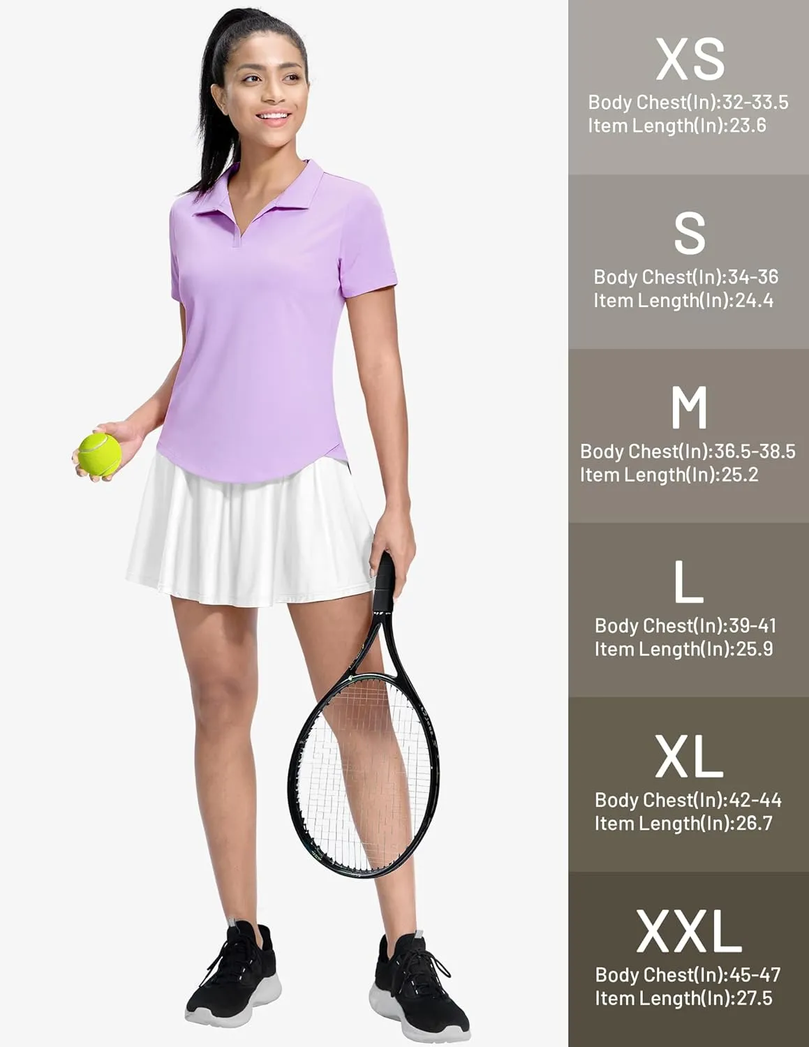 MIER Polo Shirts for Women V Neck Short Sleeve Golf Tennis Shirts Quick Dry Soft UPF 50  Collared Active Tops, Lightweight
