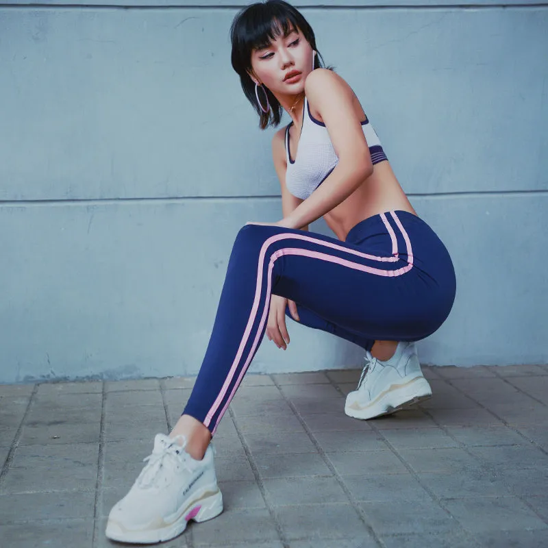 MIP GYM LEGGINGS WITH CONTRAST DOUBLE STRIPE