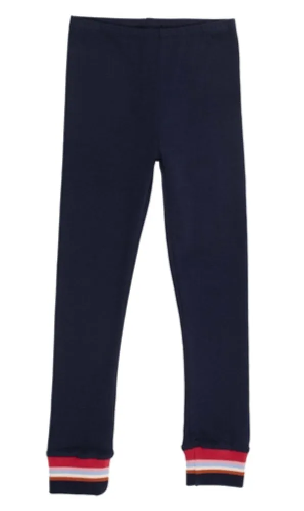 Navy with Red Stripes Leggings - Nano