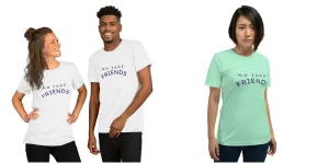 No Fake Friends, Kids,Adults,Unisex Lightweight/Black N White Tees, 3D Printed,Anti Covid,Christmas/Thanksgiving/Birthday gift