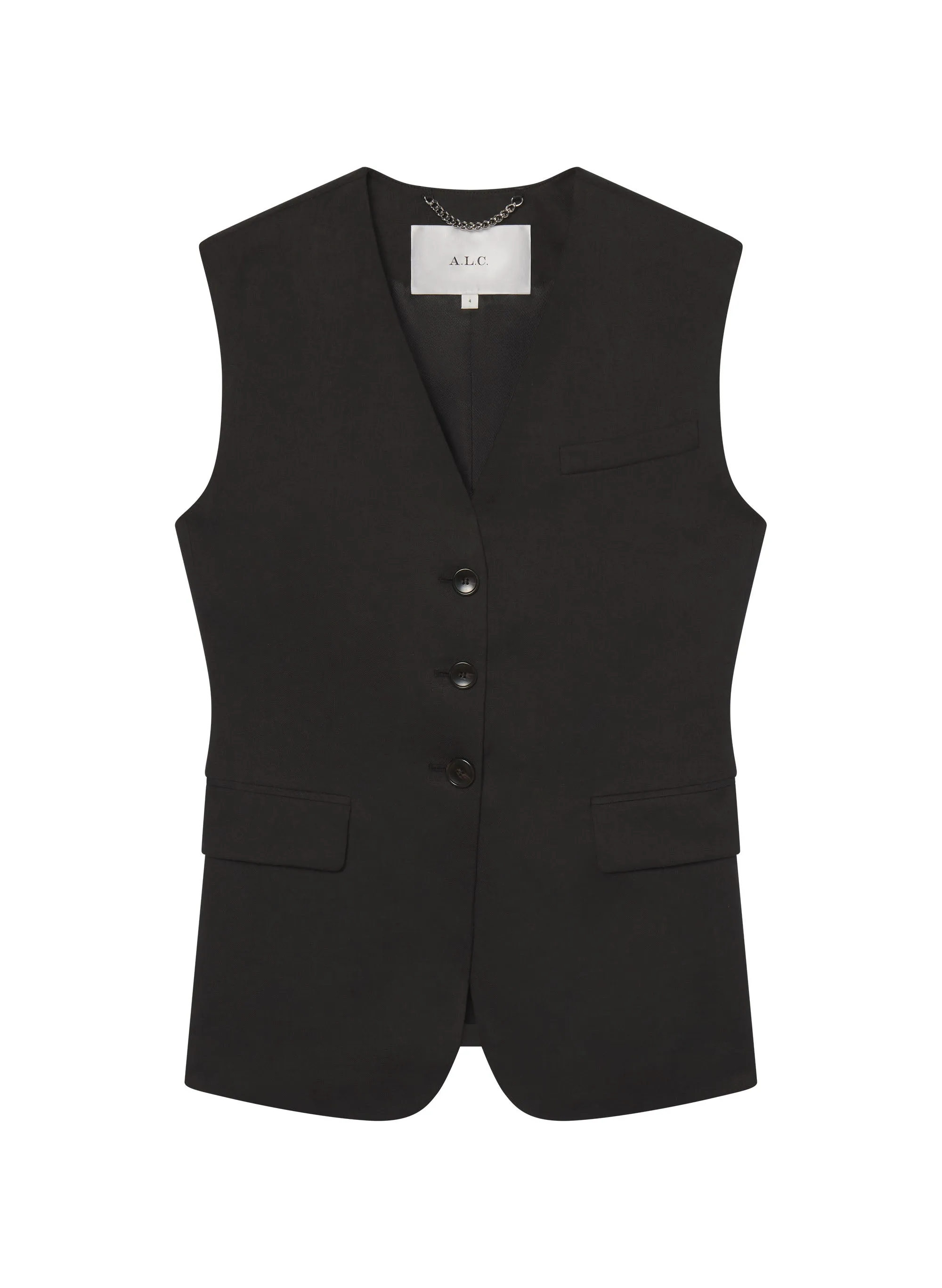 Noa Lace Up Linen Vest