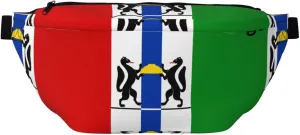Novosibirsk Flag Stylish Crossbody Waist Pack - Versatile And Compact Travel Pouch For Hands-Free Storage