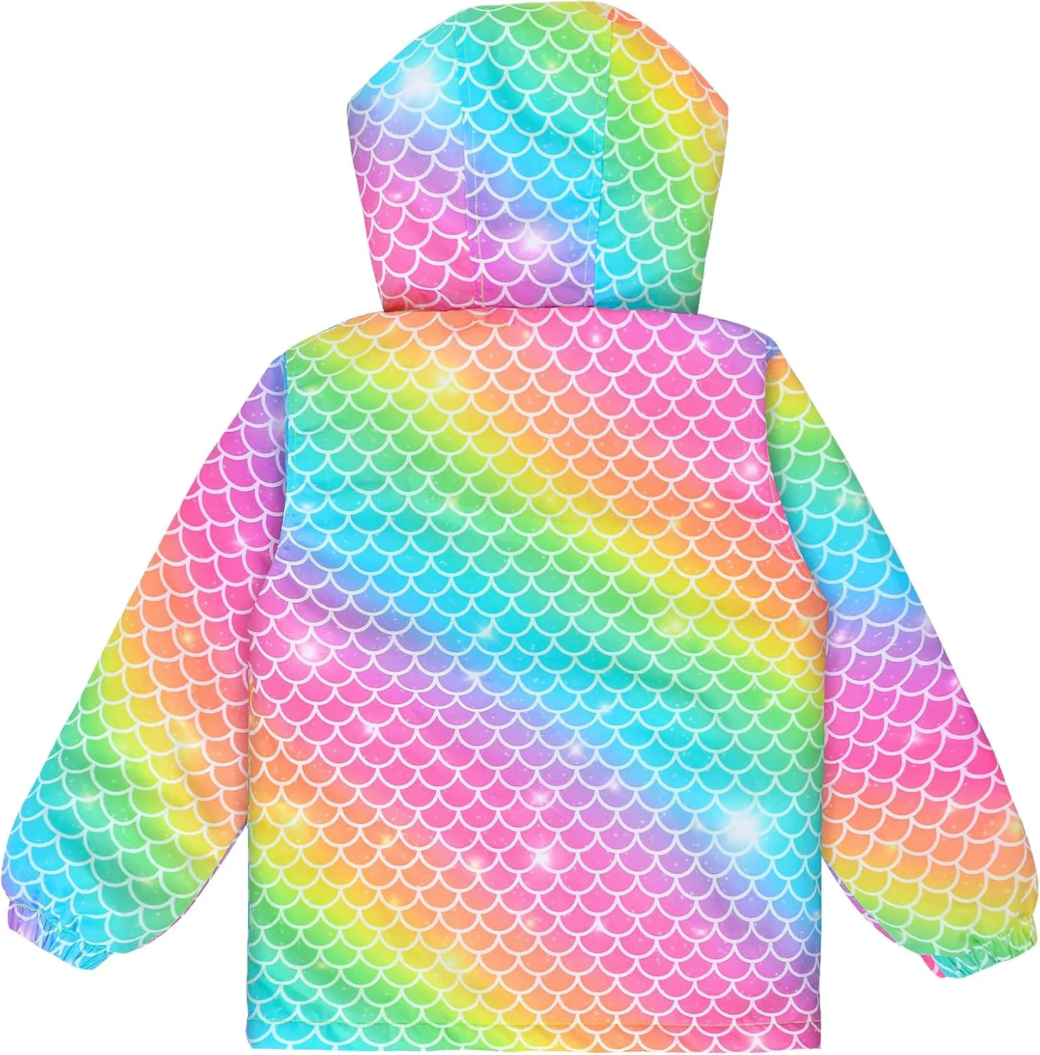 OlyPegic Girls Rain Jacket Waterproof Hooded Fleece Lined Lightweight Windbreaker Kids Windproof Jackets Raincoats Kids