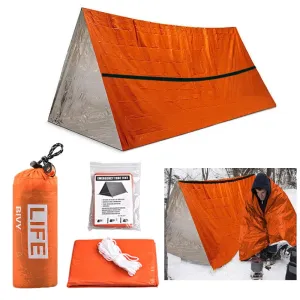 Outdoor Adventure Survival Tent Set 238g Portable Reflective Triangle PE Aluminum Film Warm