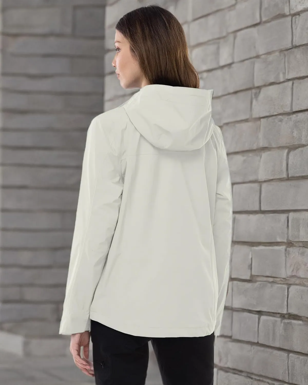 Outdoor Ventures Packable Rain Jacket Women Lightweight Waterproof Raincoat with Hood Cycling Bike Jacket
