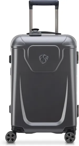 PEUGEOT Voyages Hardside Luggage with Spinner Wheels, Anthracite, Carry-On 19 Inch